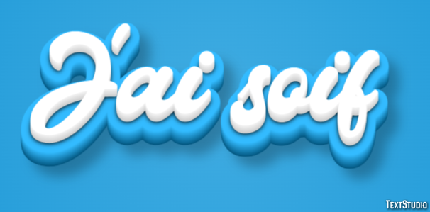 J'ai soif Effet de Texte