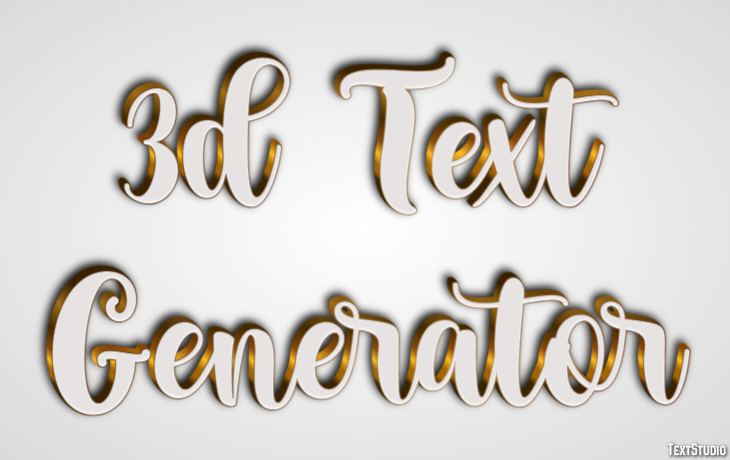 3d Text Generator Effetto testo