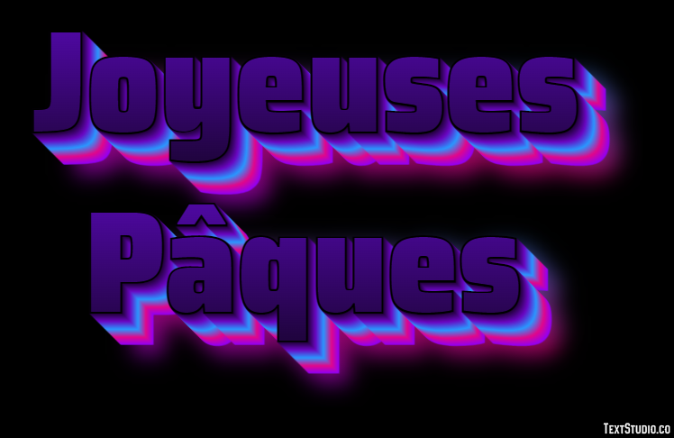 Joyeuses Pâques Metin Efekti