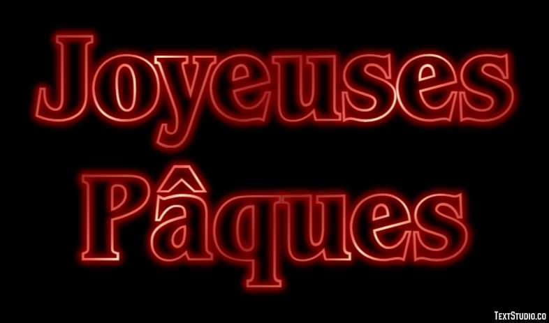 Joyeuses Pâques Effet de texte