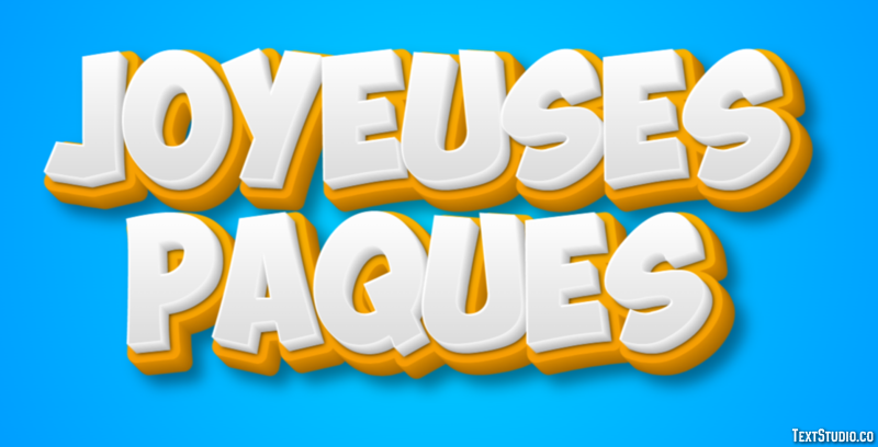 Joyeuses Pâques Text Effect
