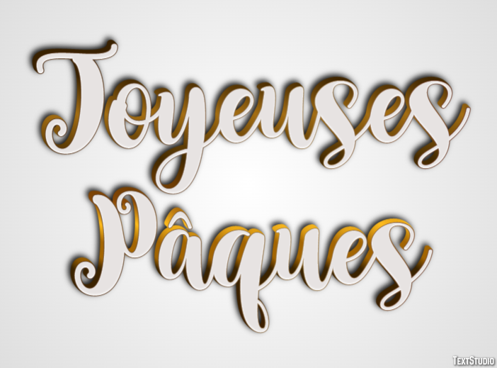 Joyeuses Pâques Effet de texte