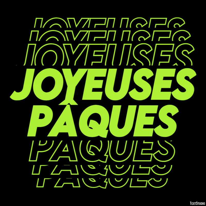 Joyeuses Pâques Text Effect