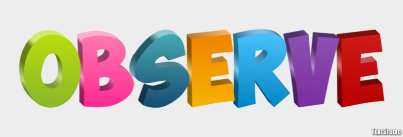 Observe Efekt tekstowy