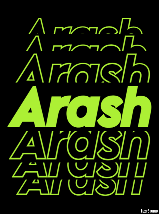 Arash Text effect