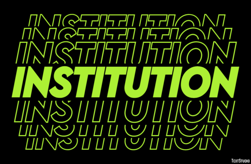 Institution Tekst Effect