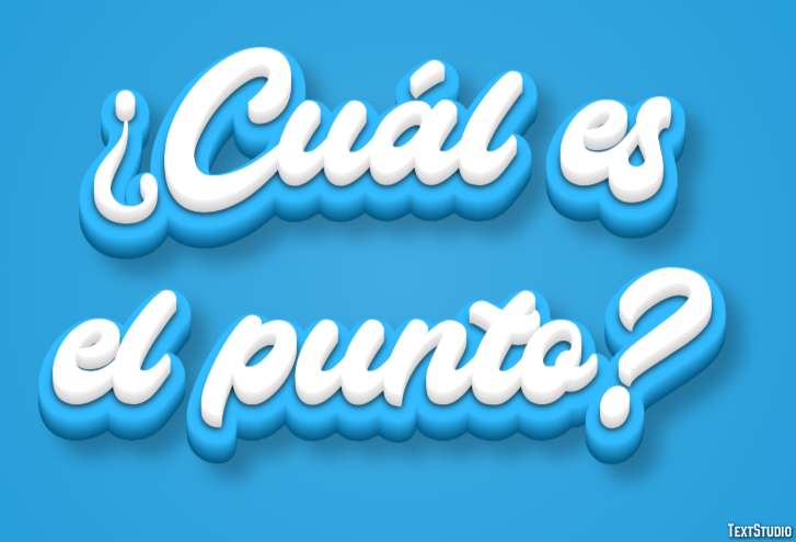 ¿Cuál es el punto? Efecto de texto