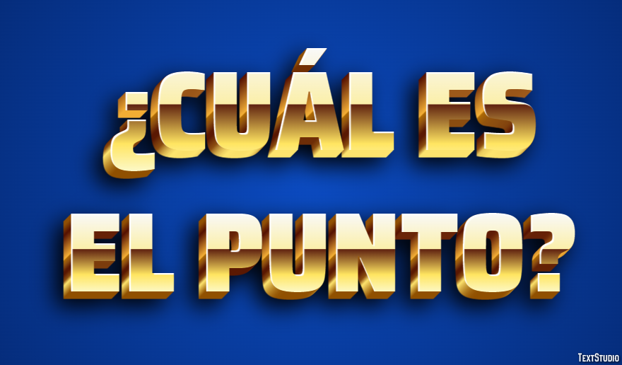 ¿Cuál es el punto? Efecto de texto