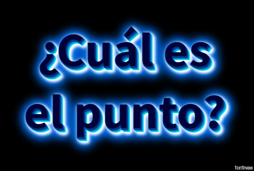 ¿Cuál es el punto? Efecto de Texto
