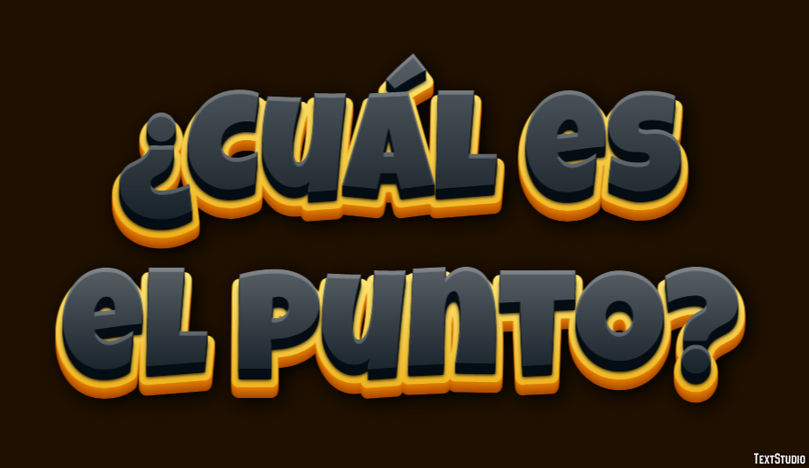 ¿Cuál es el punto? Efecto de texto