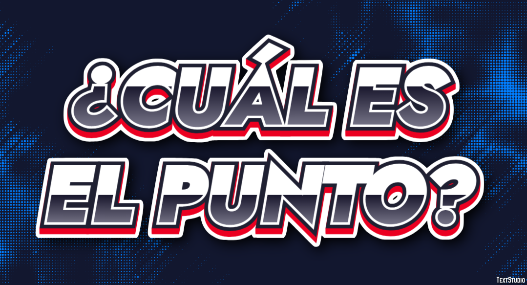 ¿Cuál es el punto? Efecto de texto