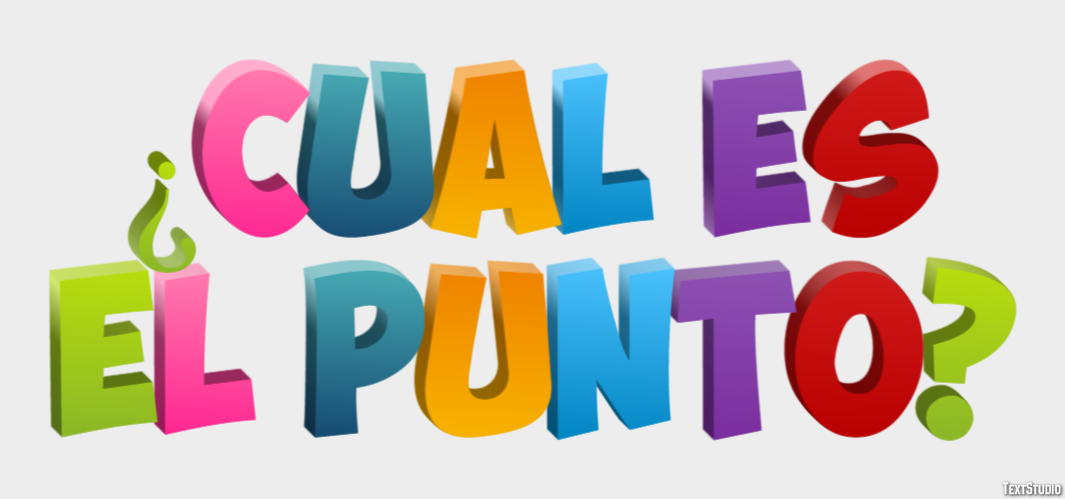 ¿Cuál es el punto? Efecto de texto