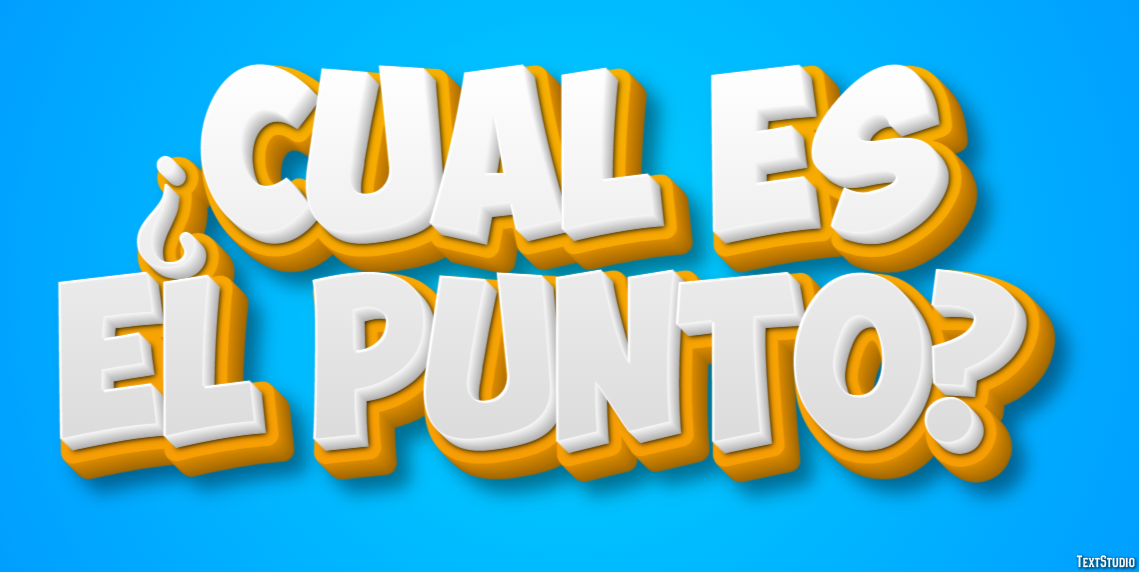 ¿Cuál es el punto? Efecto de texto