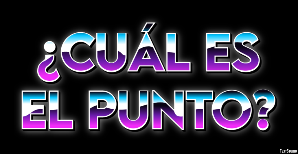 ¿Cuál es el punto? Efecto de texto