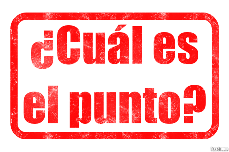 ¿Cuál es el punto? Efecto de texto