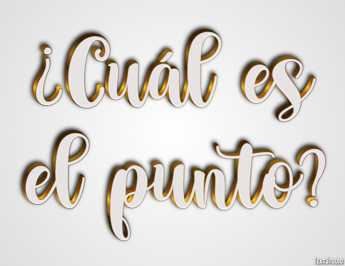 ¿Cuál es el punto? Efecto de Texto