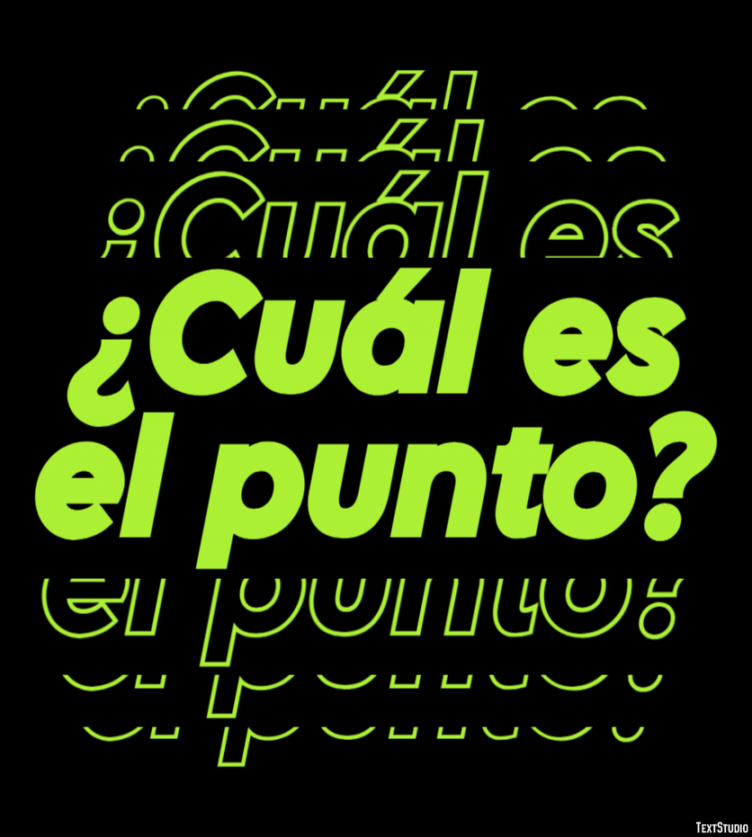 ¿Cuál es el punto? Efecto de texto