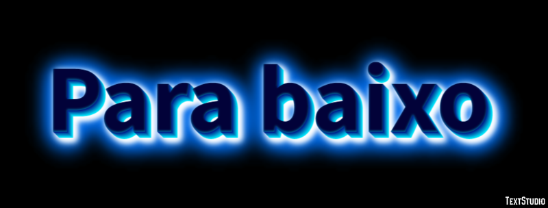 Para baixo Efeito do texto