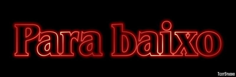 Para baixo Efeito de texto