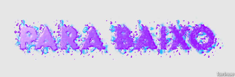 Para baixo Efeito do texto