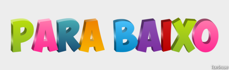 Para baixo Efeito de texto