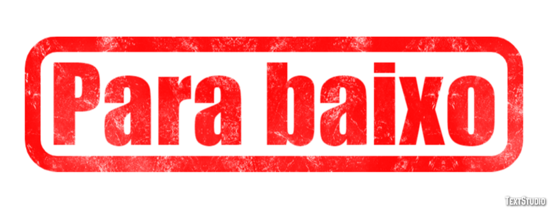 Para baixo Efeito do texto