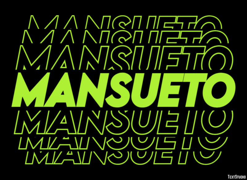 Mansueto Effetto testo