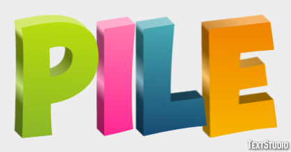Pile Text Effect