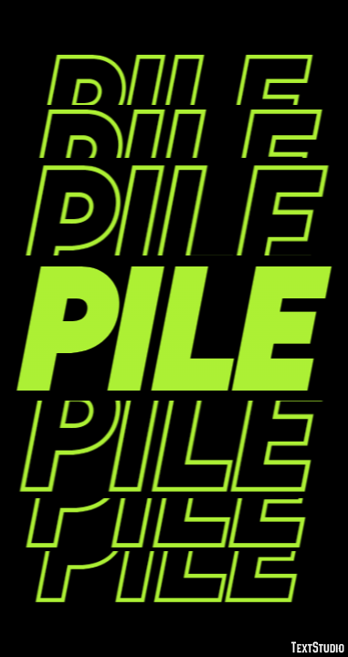 Pile Text Effect