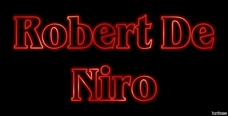 Robert De Niro Text effect