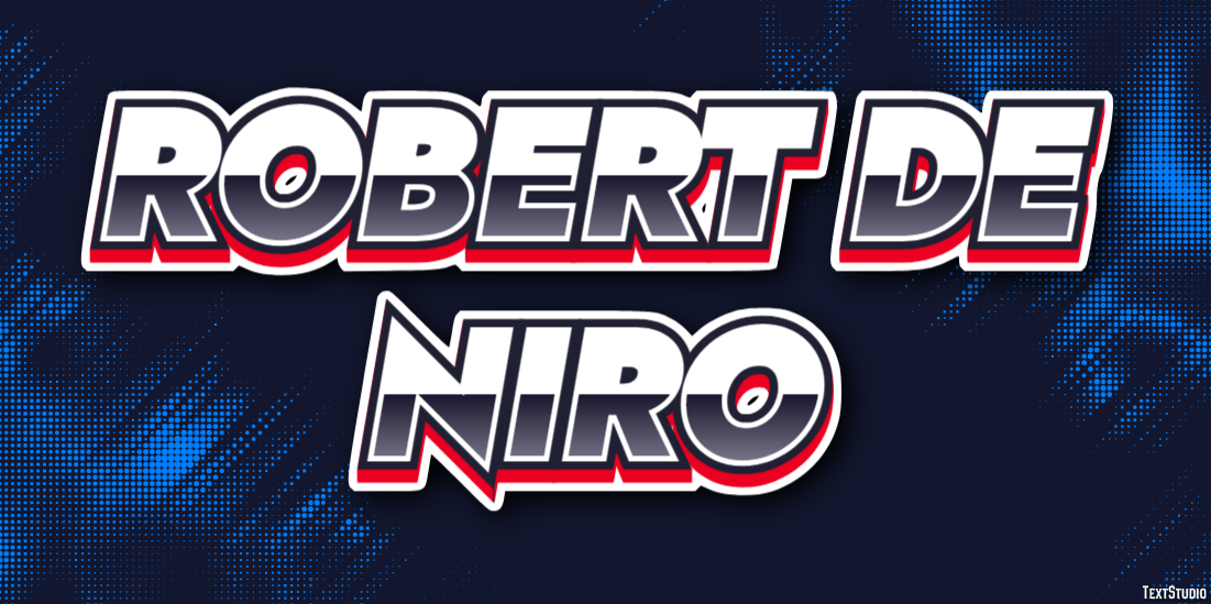 Robert De Niro Text effect