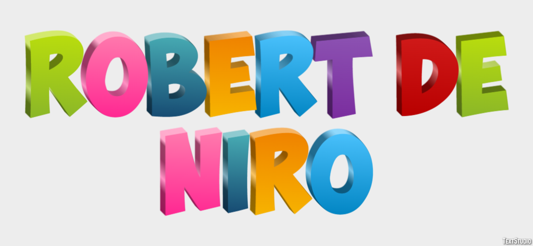 Robert De Niro Efekt tekstowy