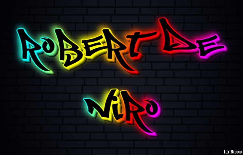 Robert De Niro Text effect
