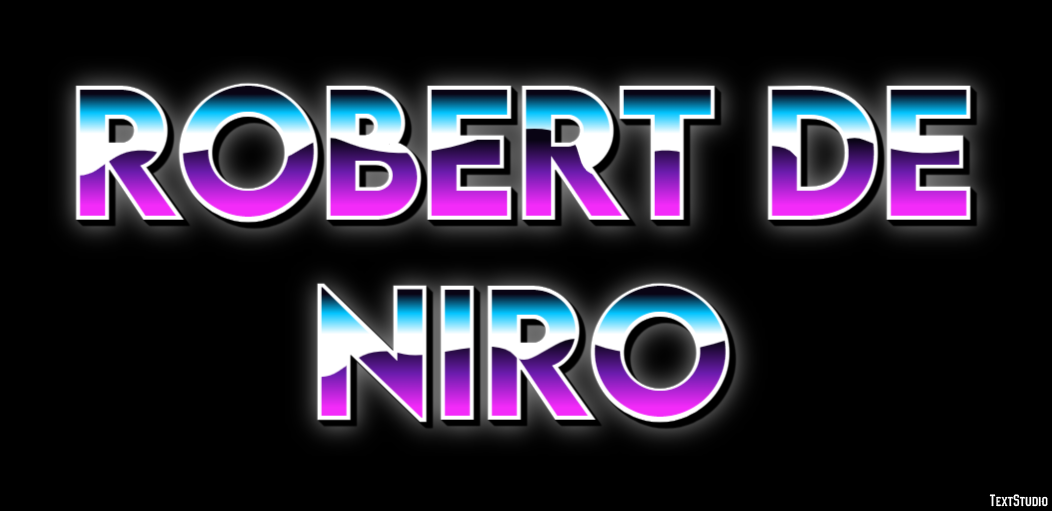 Robert De Niro Text effect