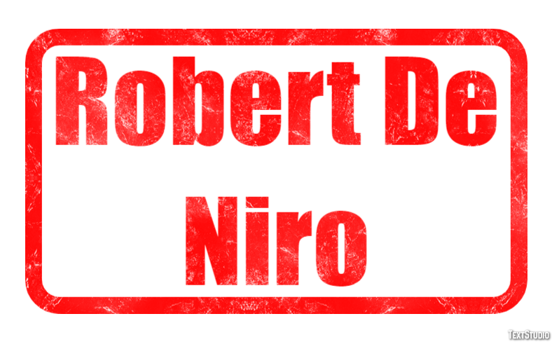 Robert De Niro Text Effect