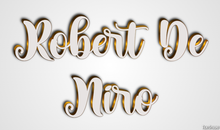 Robert De Niro Text effect