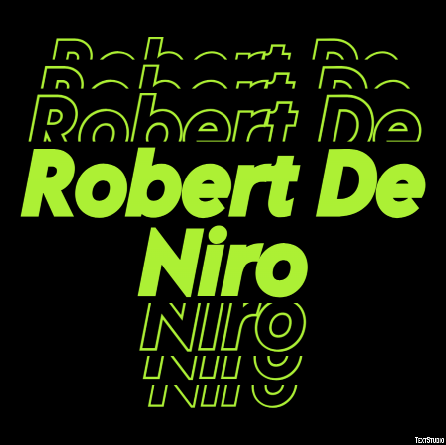 Robert De Niro Text effect