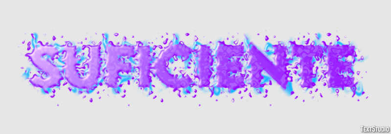 Suficiente Efeito do texto