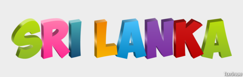 Sri Lanka Texteffekt