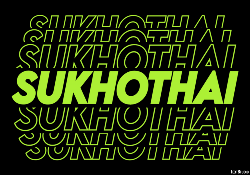 Sukhothai Эффект текста