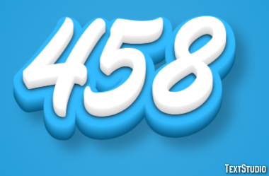 458 Text Effect