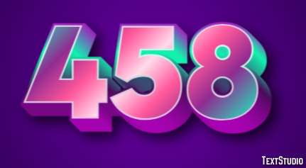 458 Text Effect