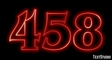 458 Text effect