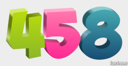 458 Text Effect