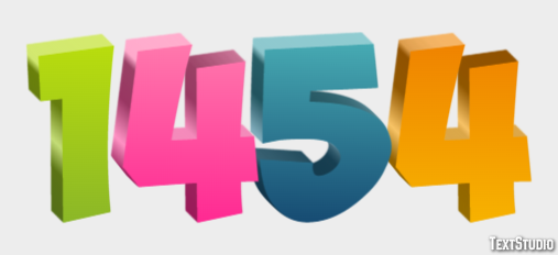 1454 Text Effect