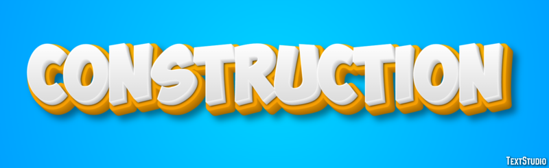 Construction Text Effect