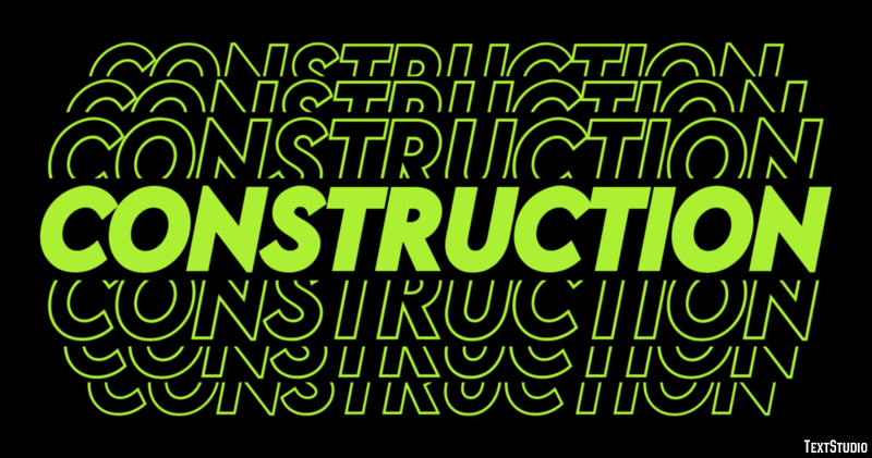Construction Text Effect