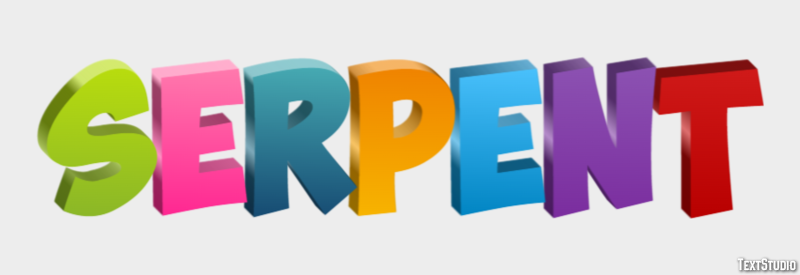 Serpent Effet de texte