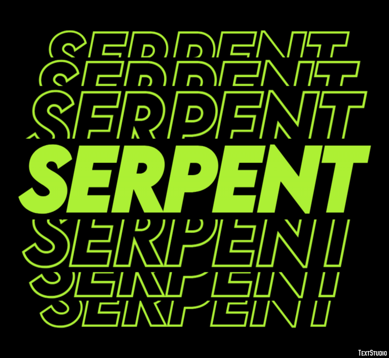 Serpent Effet de Texte