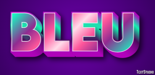 Bleu Efecto de Texto
